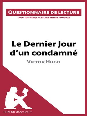 cover image of Le Dernier Jour d'un condamné de Victor Hugo